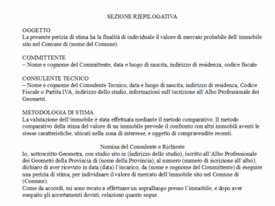 Perizia di Stima Immobile